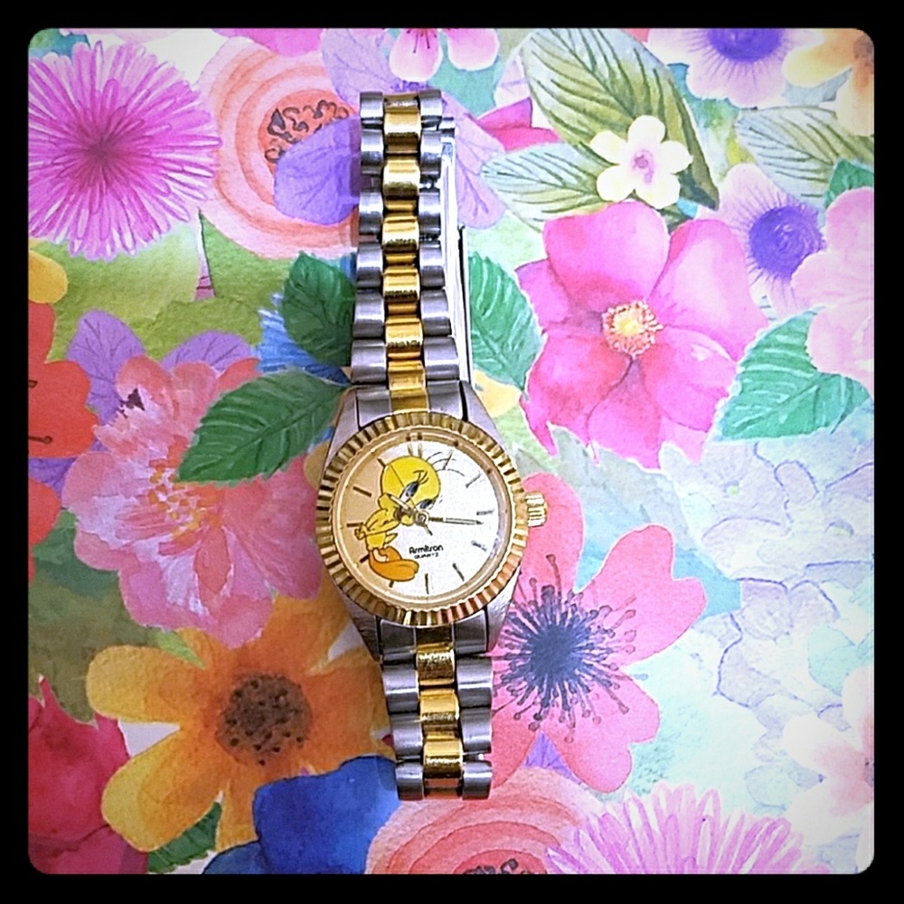 Gold and silver watch